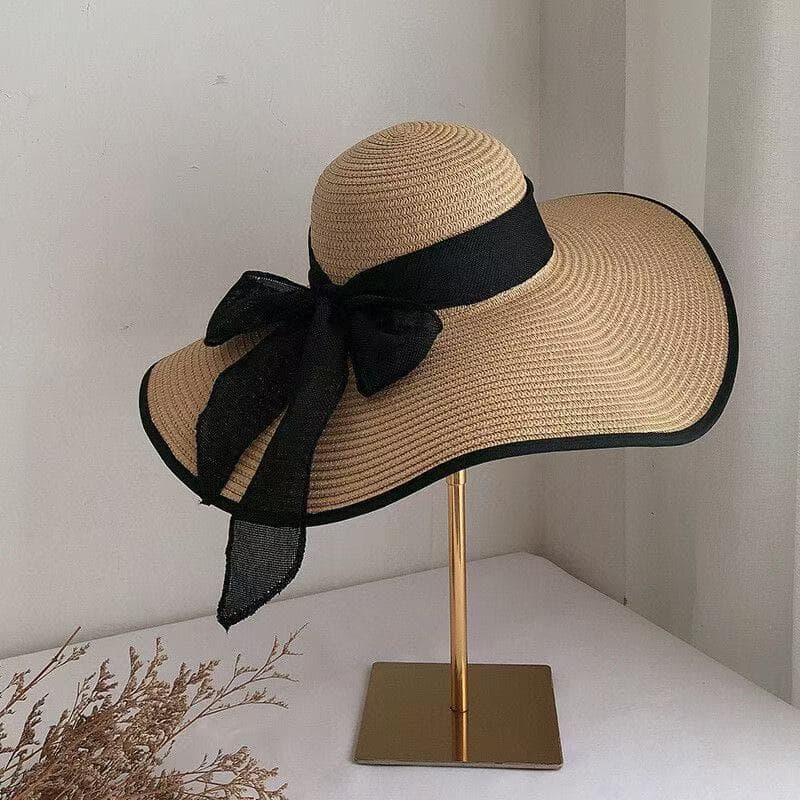 Summer Bucket Hat、Wide Brim Bucket Hat Cross-Border Hot-Selling Women's Summer With Extra Large Brim, Sunshade Beach Straw Hat, Seaside Vacation Sun