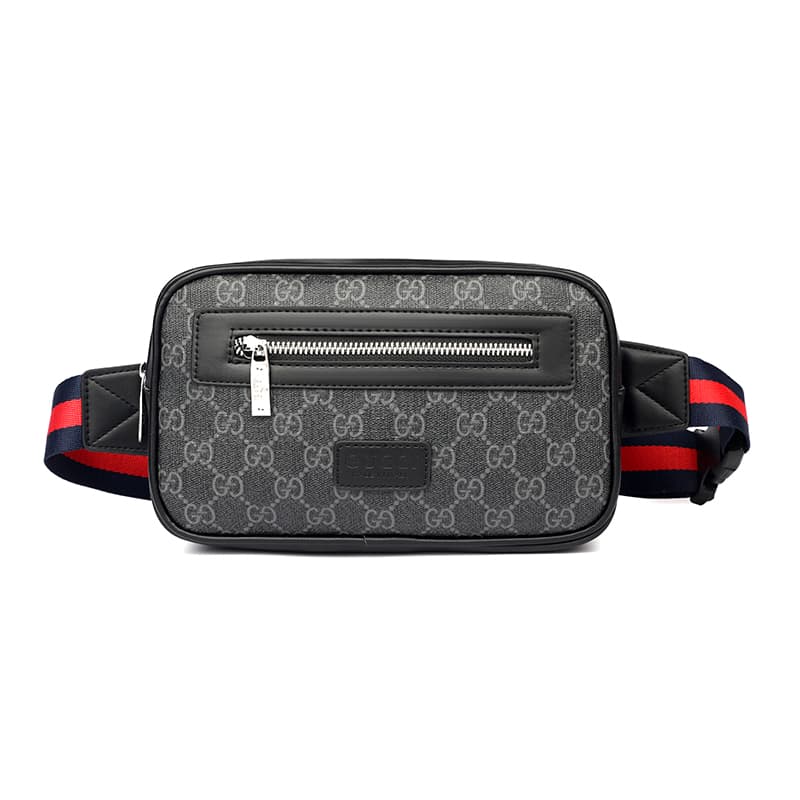 Sac cool pour hommes, sac de poitrine noir pur