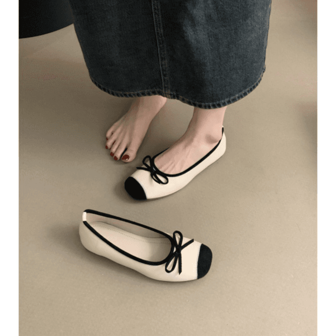 Women's red single shoes women flat spring and autumn new fairy gentle ballet bean shoes