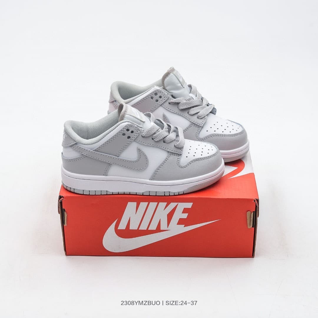 Nouvelle collaboration de chaussures basses pour enfants, chaussures de skate en cuir pour filles et garçons, chaussures décontractées pour étudi