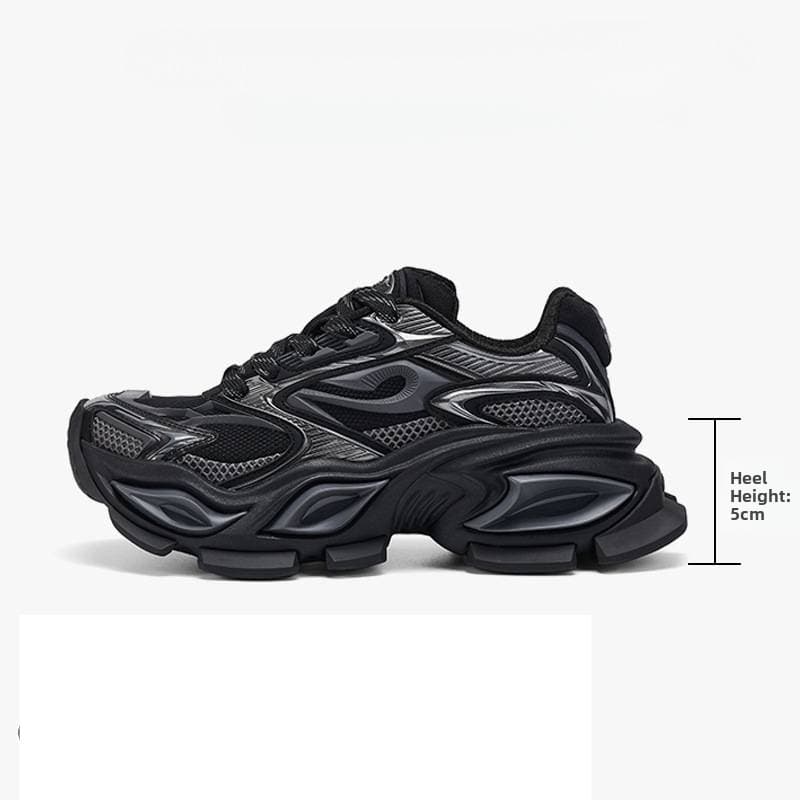 Baskets montantes à semelle épaisse pour femmes, style œil de chat, chaussures de sport décontractées rehaussantes, chaussures de course pour ho