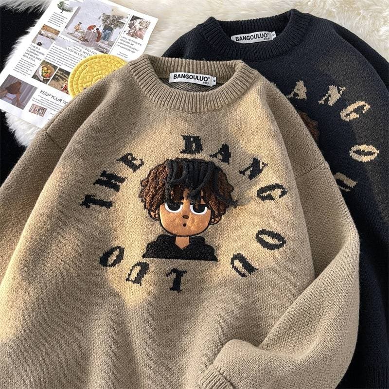 Men's Clothing Brand Vintage Lazy Style Knitted Sweater Jacket