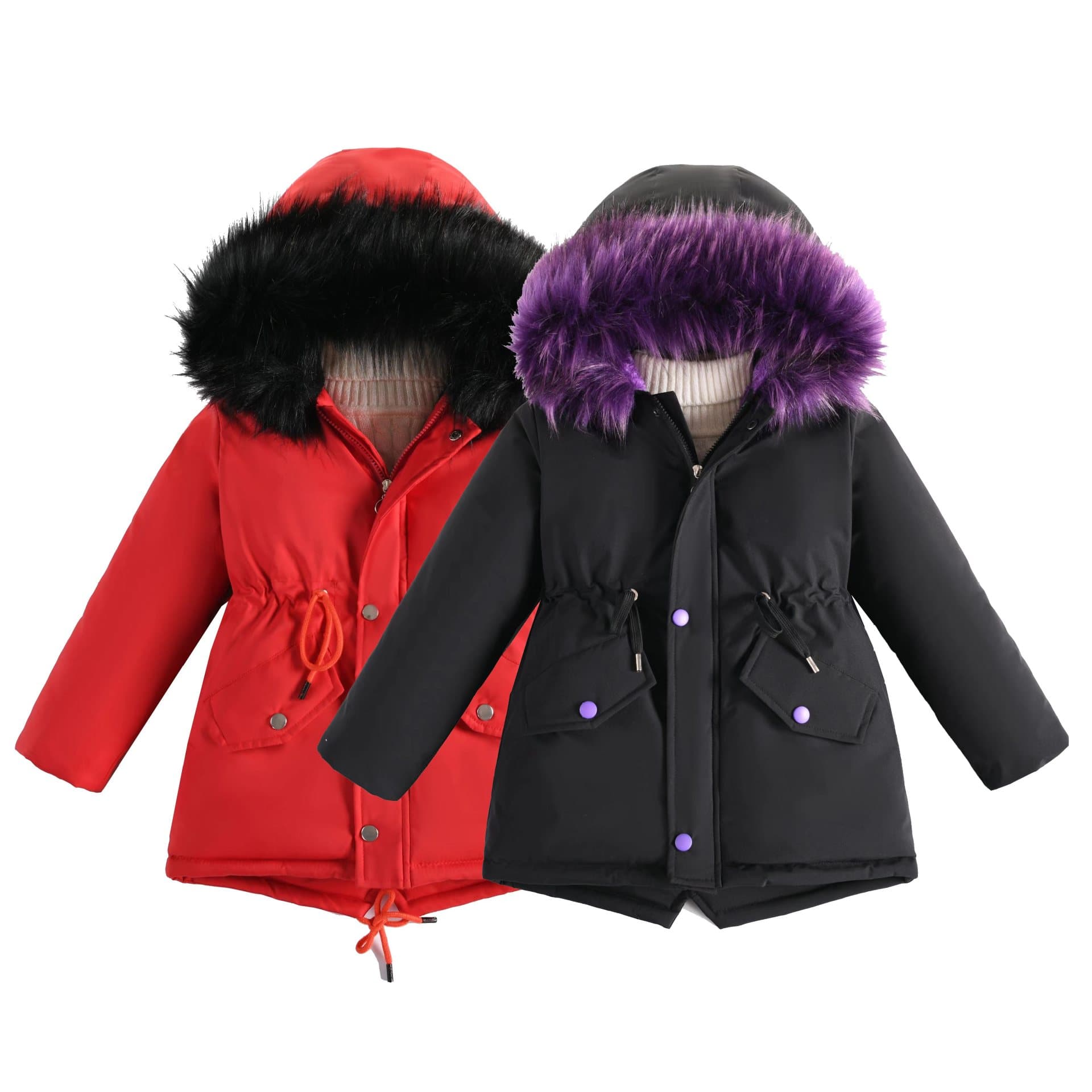 kid's clothing Girls' winter coat with wool thickened girls' quilted coat sent to overcome