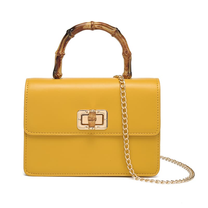 Bohao PU Women's New Style Ladies High-end Bamboo Handle Chain Crossbody Bag Women Bags