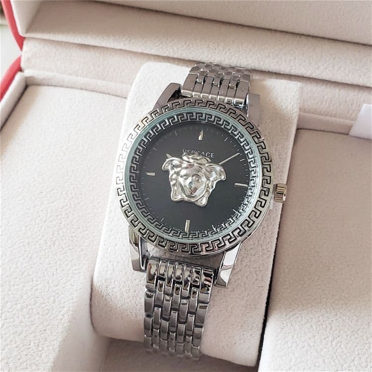 Montre à quartz classique de marque de luxe avec grand logo pour femme, cadeau de Noël