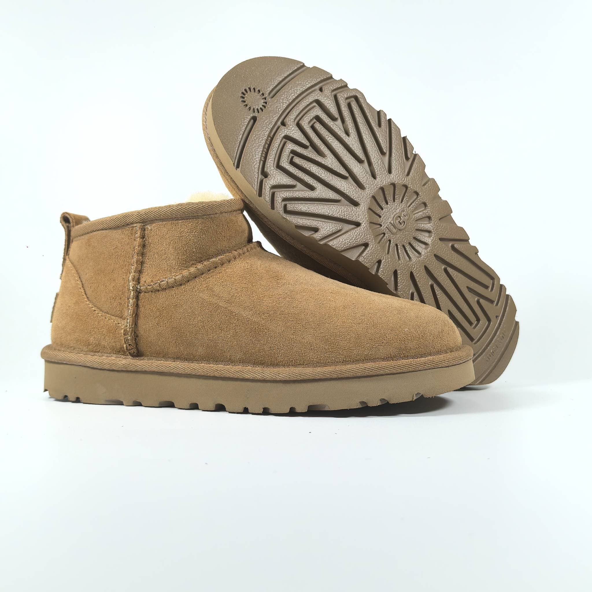 Bottes de neige classiques ultra mini de créateur, bottes à plateforme courtes pour femmes et hommes, bottes en fourrure Tasman Tazz, marron, sable