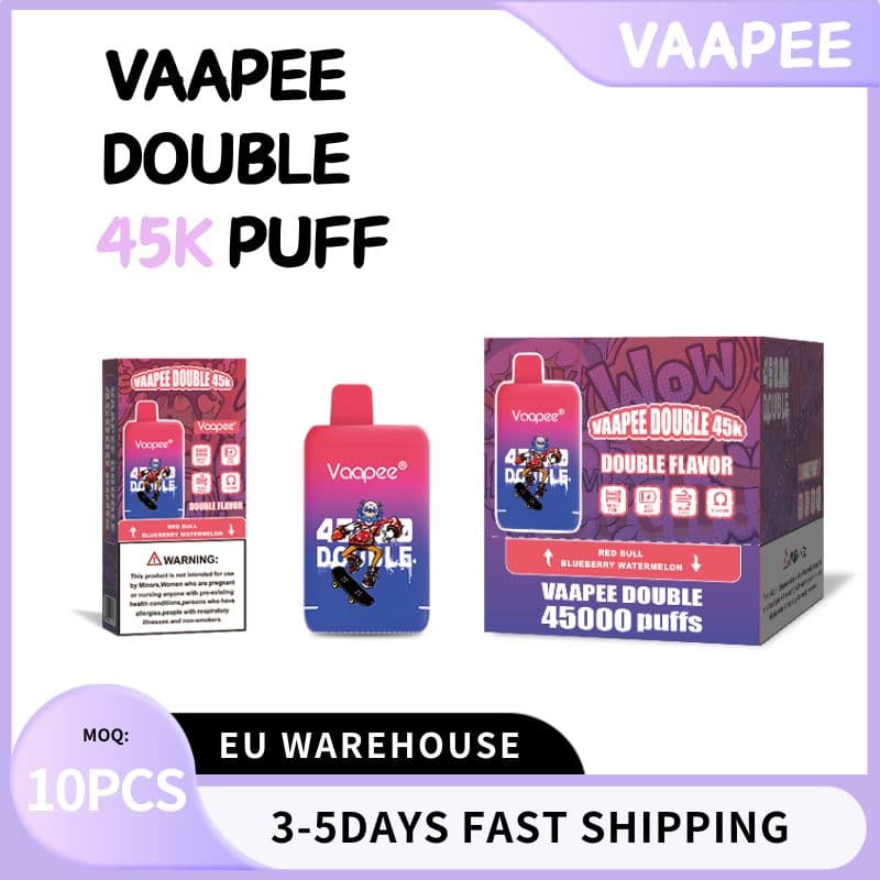 Vape jetable 45 000 bouffées Vaapee Double Flavors 45 000 bouffées Vape Pod 0 % 2 % 3 % 5 % Nic Vape Allemagne