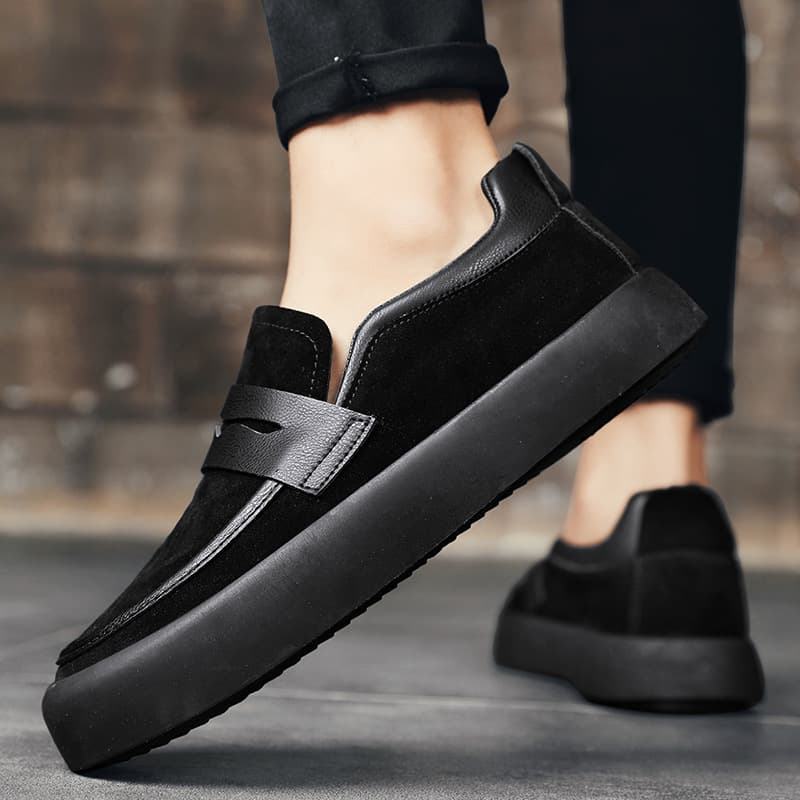 Autumn Breathable Men's Korean-style Fashionable Casual Shoes, Trendy Single Shoes For Young Men