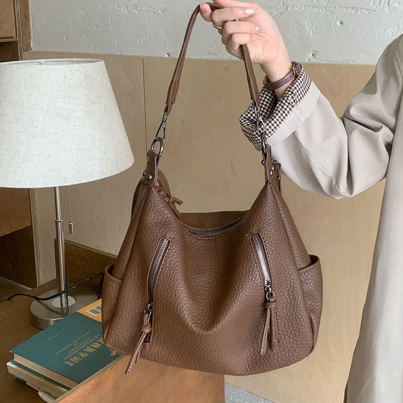 2026 New Trendy Fashion Retro Tote Underarm Bag, Korean Niche Large Capacity Handbag, Crossbody Commuting Bag For Women