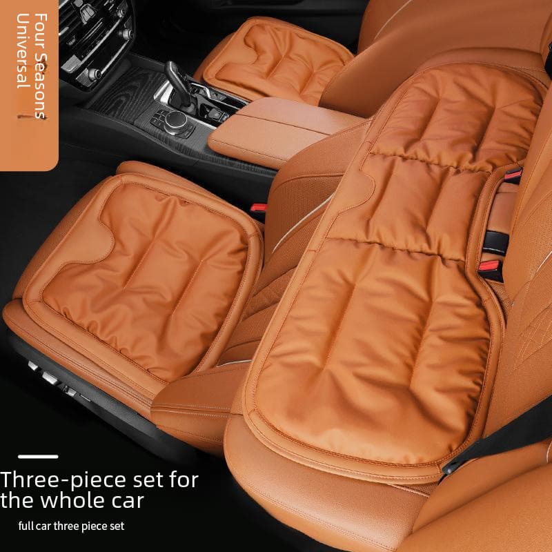 Car seat cushion anti-fouling leather winter single-piece Mercedes-Benz Audi car special rear row integrated three-piece seat cushion