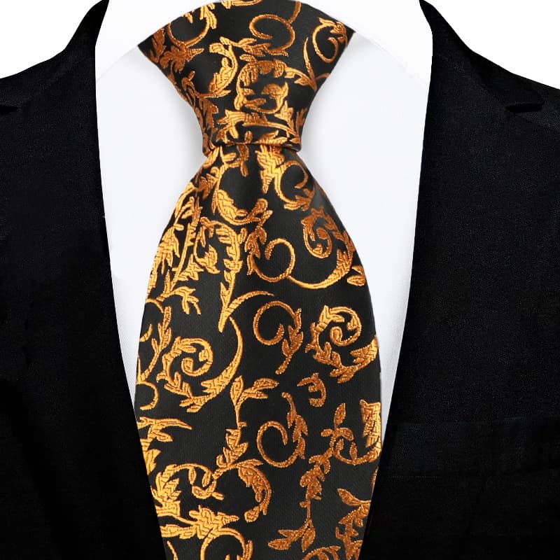 Elegant Jacquard Silk Tie For Men - Stylish Geometric Print Necktie For Wedding, Business & Formal Occasions​