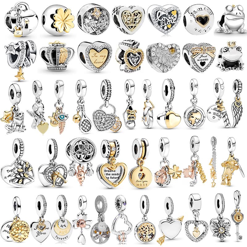 Panjia Forever Me Pendant Alloy Diamond Star Love Bead DIY Source Factory Spot Direct Delivery