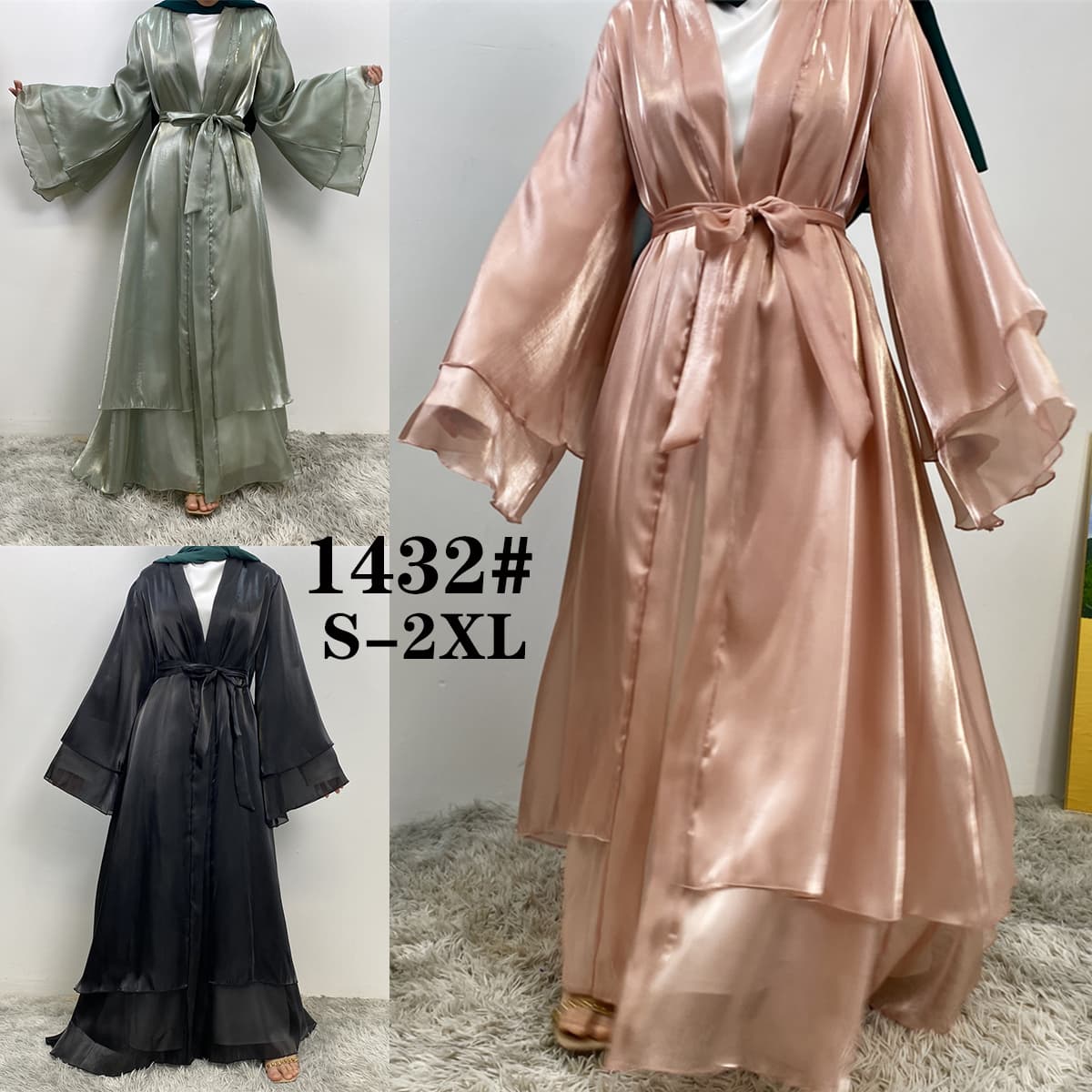 Kimono Coat Party Dresses Kpytomoa Plus Size Women Clothing Outer Banks Caftan Marocain Hijab Muslim Turkey Pakistani Abayas Eid