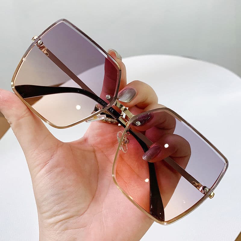 Internet Celebrity Ins New Trendy Women Korean Version Sunglasses Men Fashion Cool Trend Street Style Big Face Slimming