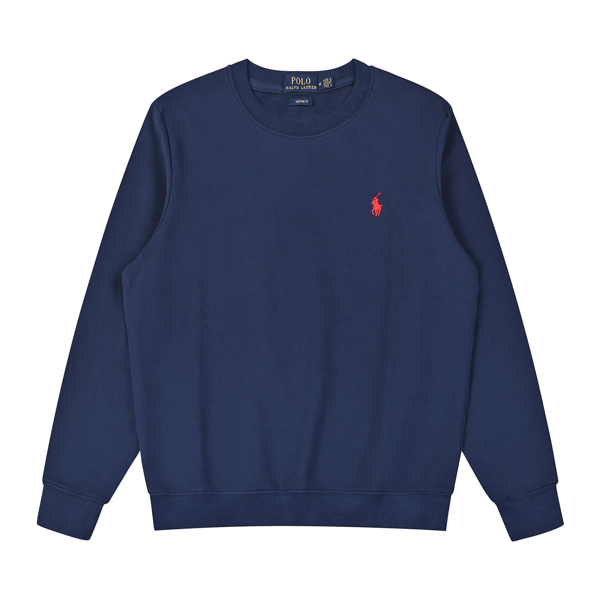 Vêtements pour hommes Col rond Manches longues Coton fin Grande taille Polo décontracté Sweat-shirt brodé poney