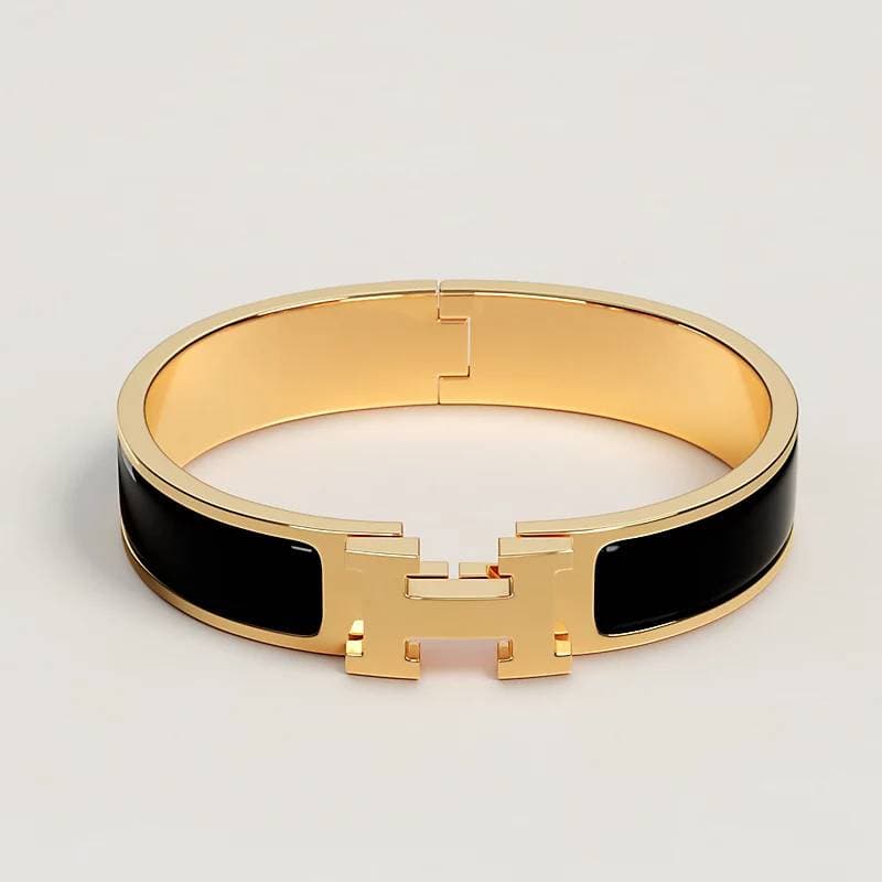 Bracelet Clic H largeur 12mm bracelet classique en alliage émail fin cadeau d'anniversaire festif