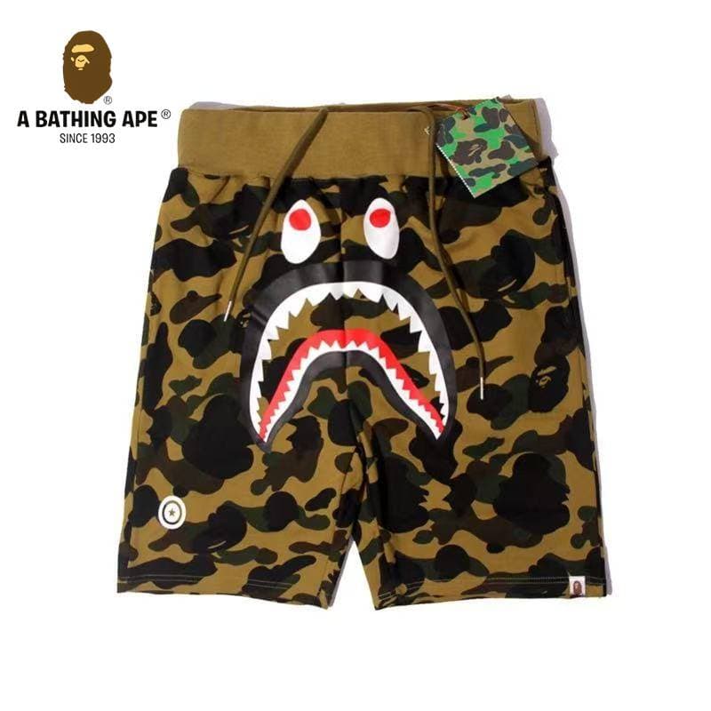A BATHONG APE Ape Head Shark Shorts Ape Head Shorts Five Leg Casual Shorts, Made Of Pure Cotton Fabric