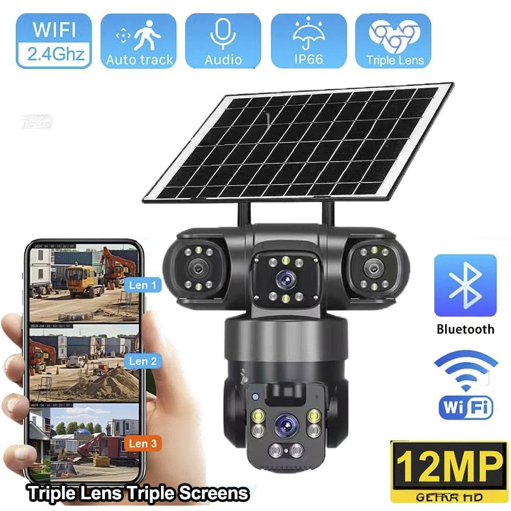 Security Cameras Solar 4G Outdoor Waterproof Ball Machine HD Monitoring Without Wiring Mobile Phone Remote Viewing Probe