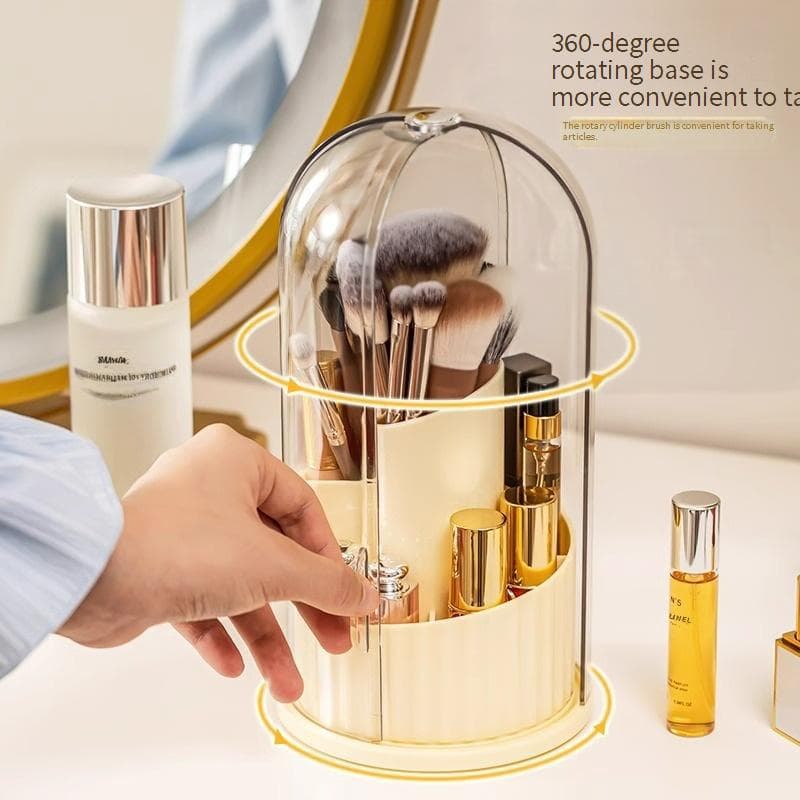 Makeup Tools & Accessories Storage Tube Rotating Dust Proof Dressing Table Cosmetics Storage Box With Lid Lipstick Rack Desktop Pen Holder
