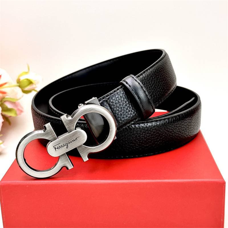 Ceinture classique en cuir de vache, légère et luxueuse, pour hommes et femmes, style business et décontracté