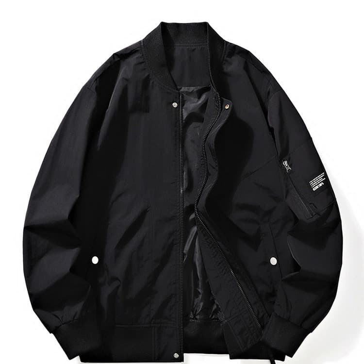 Spring and Autumn New Men's Flight Jacket Loose Multi Pocket workwear Casual Stand up Collar Jacket Coat Trendy