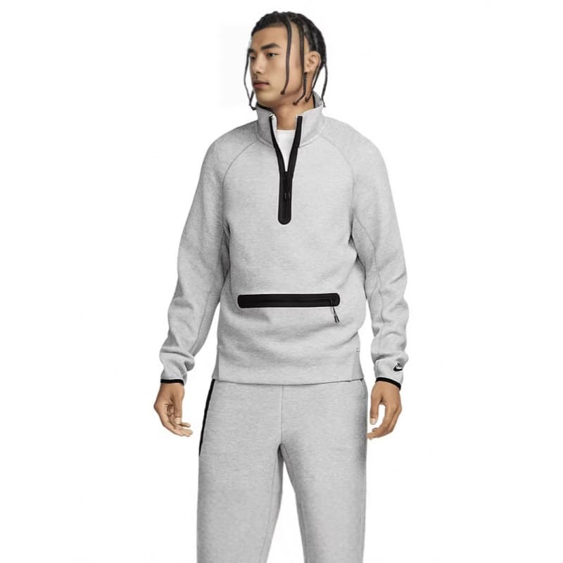 26 Styles Of Spring And Autumn Men's Solid Color Half-zip Raglan Sleeve Pullover Sweatshirts With Small Logo Prints, Asia Size