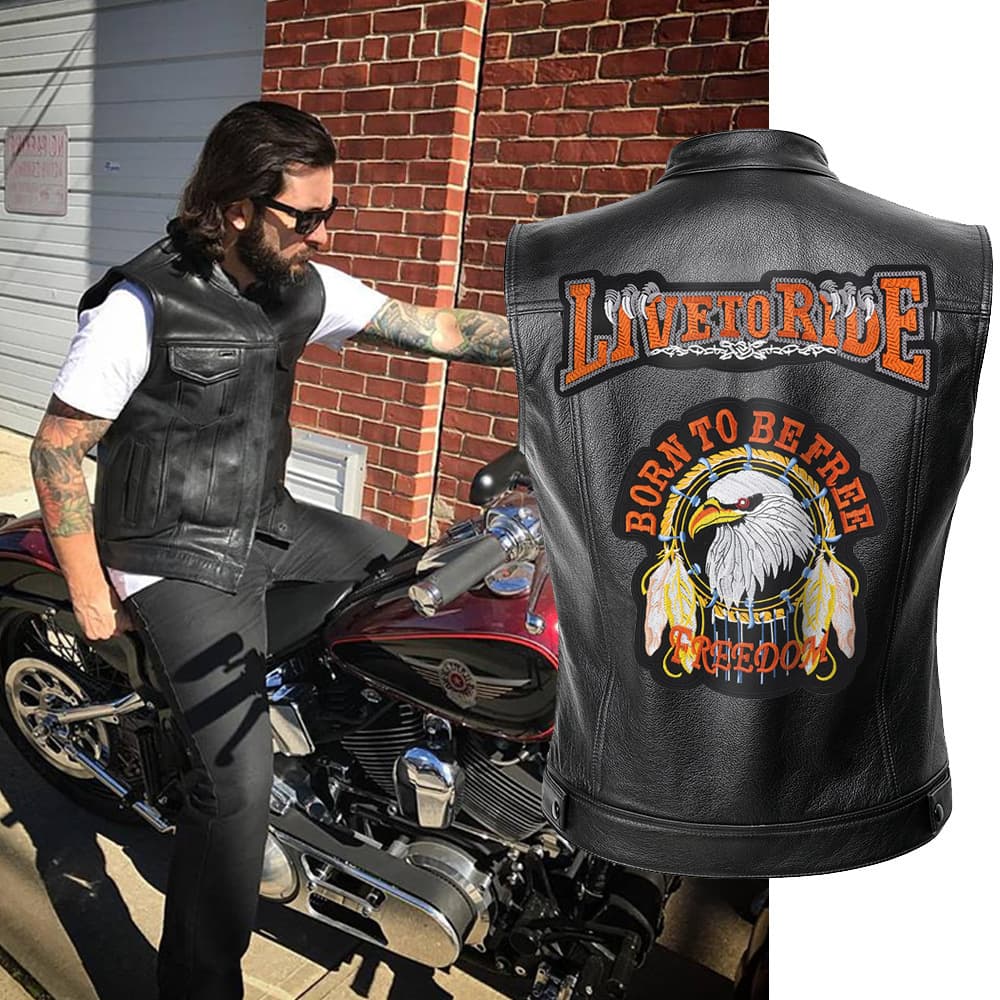 Gilet en cuir PU tendance style punk pour hommes et femmes, coupe ajustée, imprimé animal, veste légère et tendance (noir, S-XXXL)