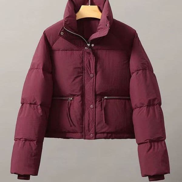 Women's Clothing Off season new cotton coat women's short versatile Korean style stand collar thickened bread coat cotton coat live broadcast