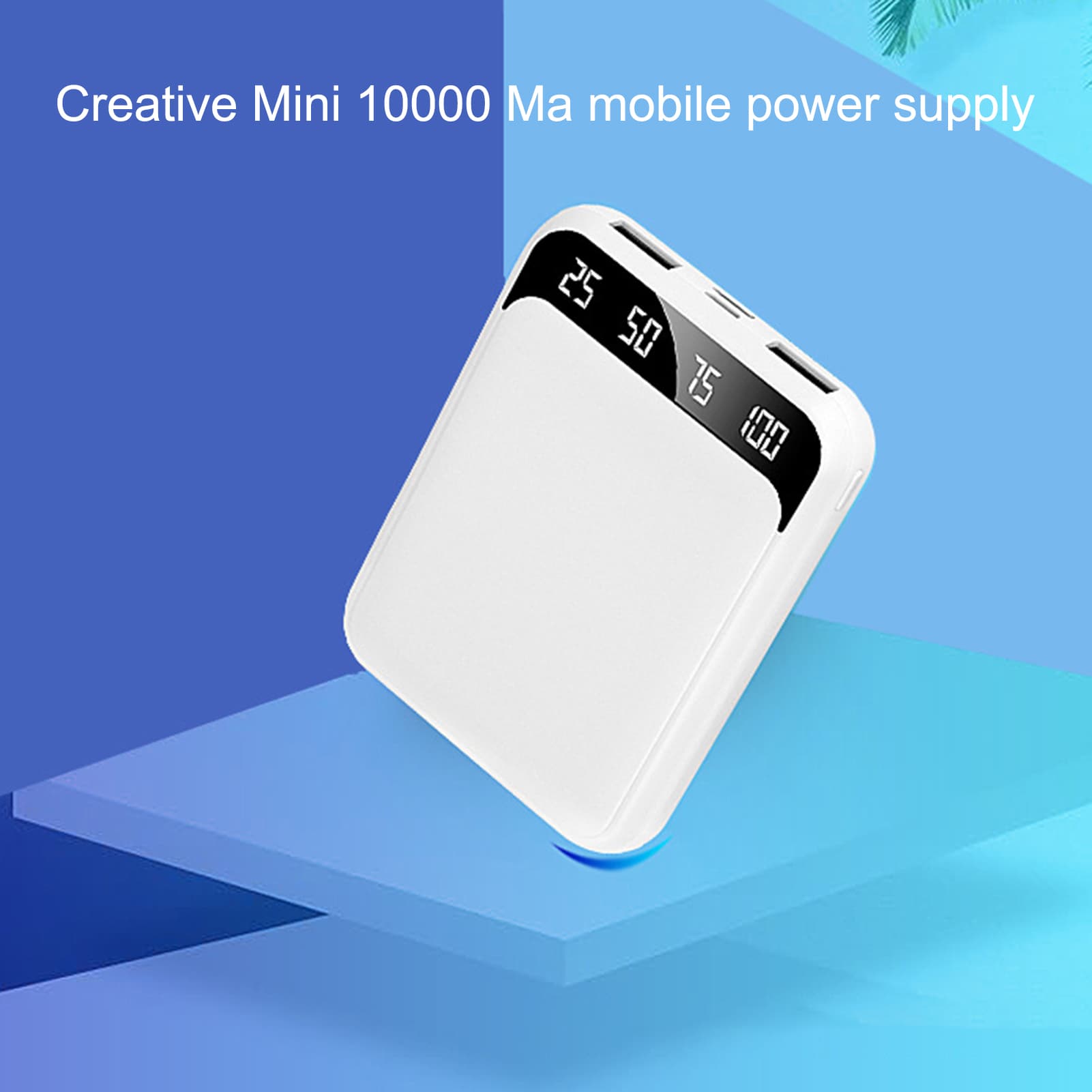 Kunjiuyou 10000mAh Fast Charging External Battery Power Bank Portable Powerbank For Smartphone-Black