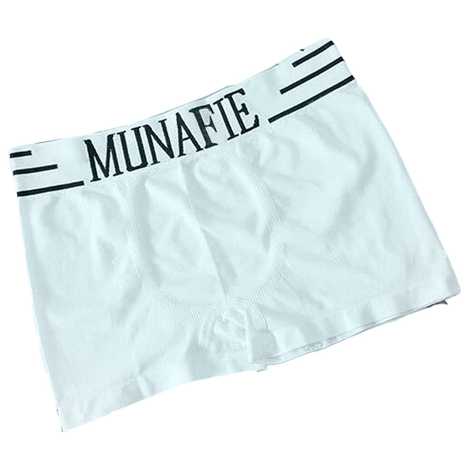 Weizhifu Mid-Rise Taille Élastique Extensible Sans Couture Hommes Culotte Simple Lettre Imprimer U Convex Shorts Briefs Daily Wear-Gris Taille Uniqu