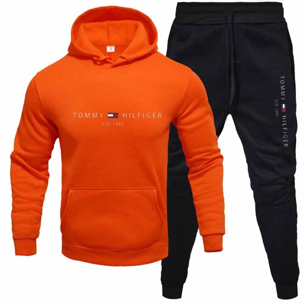 Nouveau printemps et automne décontracté hommes ensemble à capuche décontracté tendance hommes pull ensemble