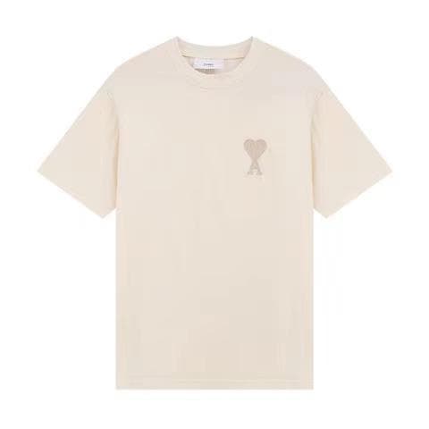 Printemps et été nouveau Ami6CM coeur brodé amour manches courtes unisexe marque de mode lâche couple style