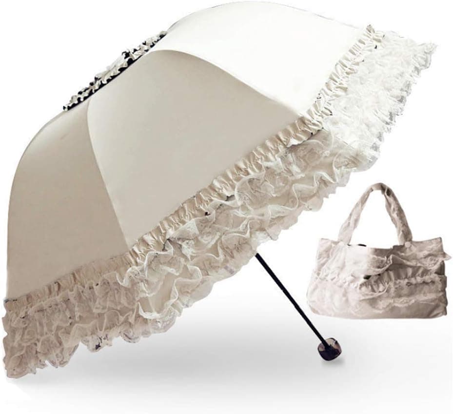 Lace UV Parasol - Windproof Folding|Sun/Rain Dual Protection