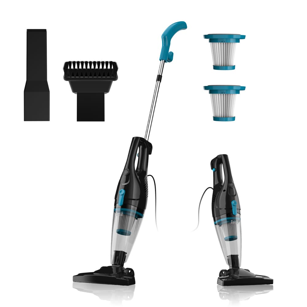 Blue Corded Stick Vacuum Cleaner – 2-in-1 Handheld & Floor Cleaning With HEPA Filtration