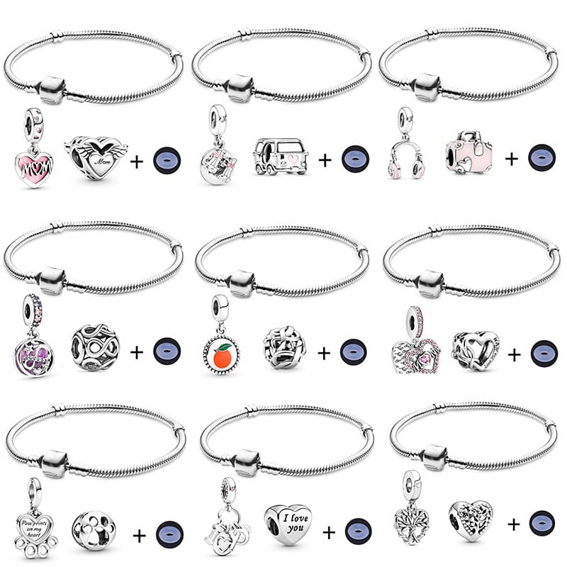 Charm Bracelets Diy Snake Bone Chain Accessories Bracelet Suitcase Travel Charms