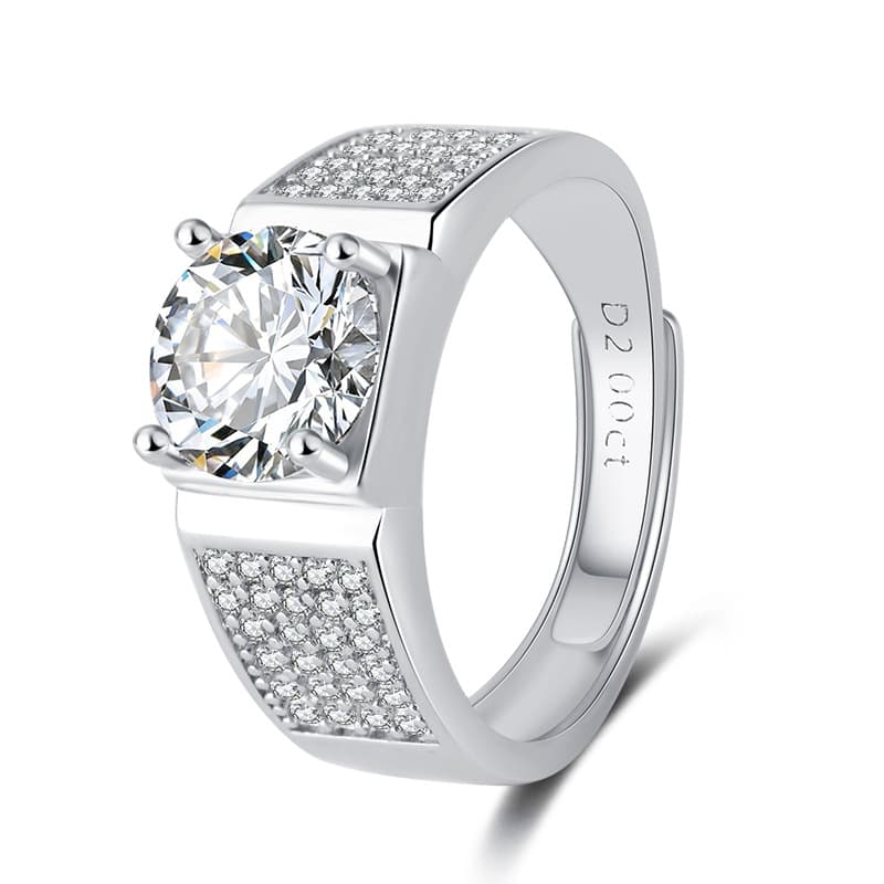 2024 Korean Version of Temperament for Full Diamond Fashion Rings and Live Men's Ring Accessories