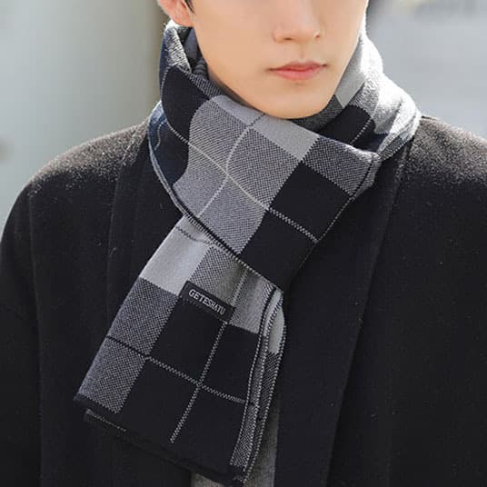 Knitted New Style Cashmere Woolen Colored Men's Scarf