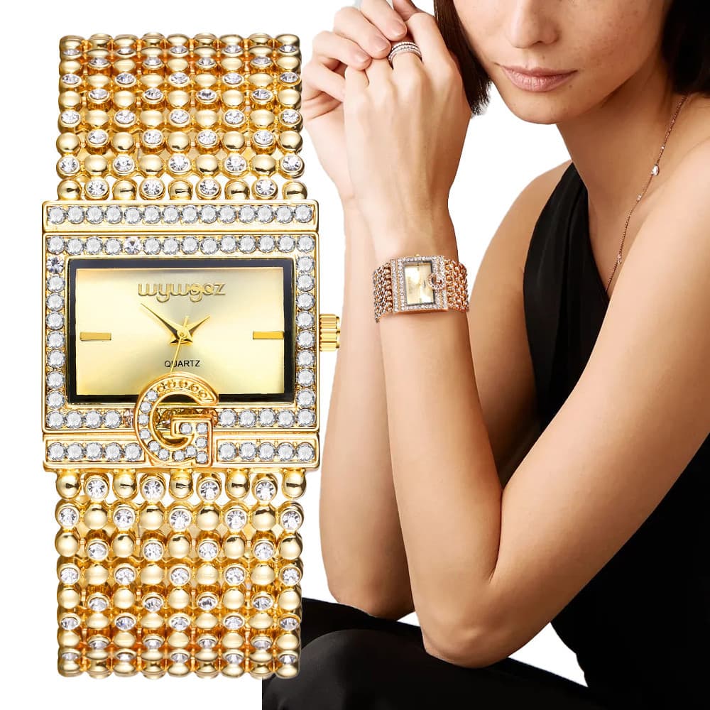 Fashion hot selling diamond inlaid G quartz watch, high-end stainless steel light luxury women's watch