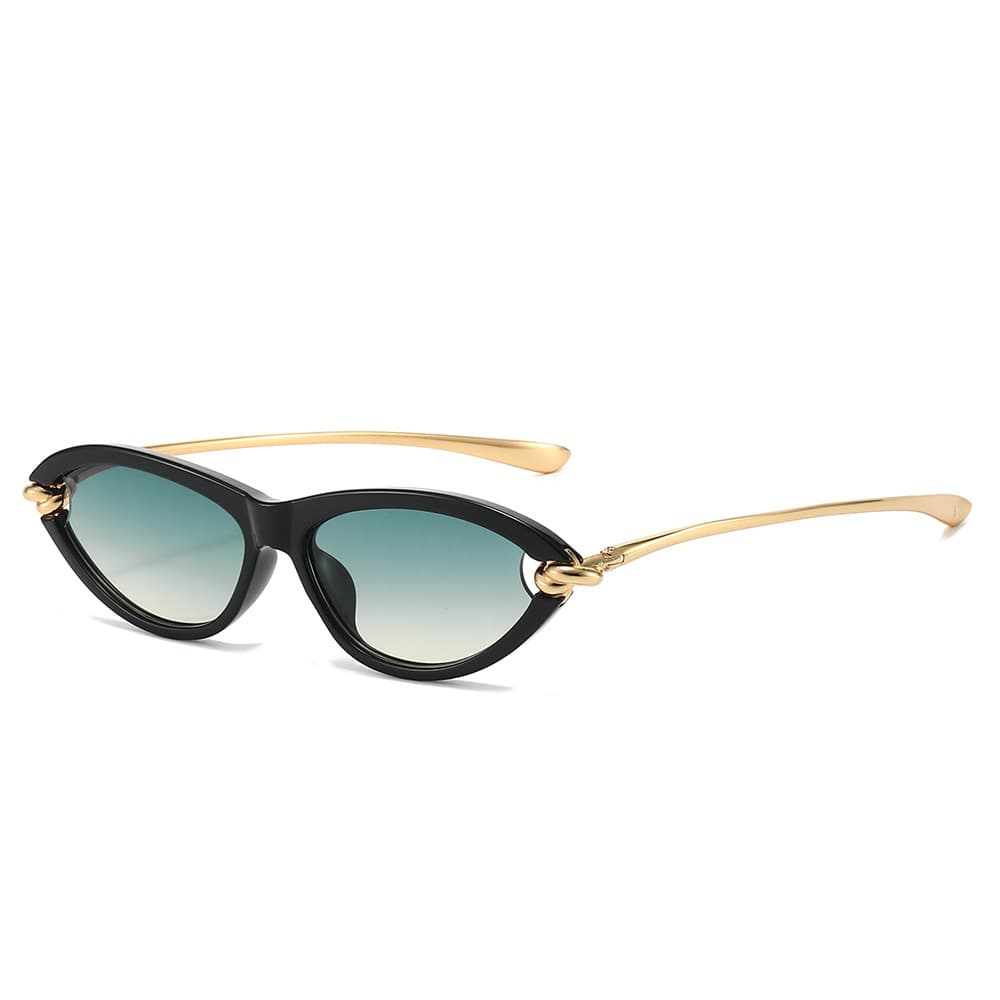 Summer Cat Eye Women's Sun Protection Sunglasses Metal PC Versatile Rope Knot Style Trendy Street Outdoor Photography