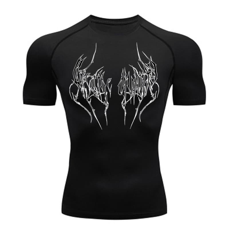 Men's Clothing Men's Quick Drying Fitness T-Shirt Short Sleeved Sweat Wicking High Elasticity Tight Fitting Summer Training Top For Outdoor
