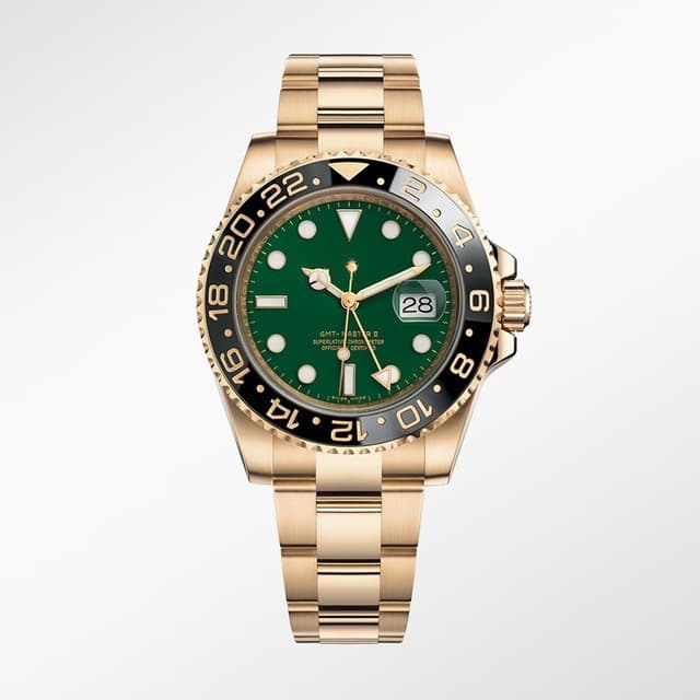 Montre mécanique automatique GMT-Master pour homme, entièrement en acier inoxydable