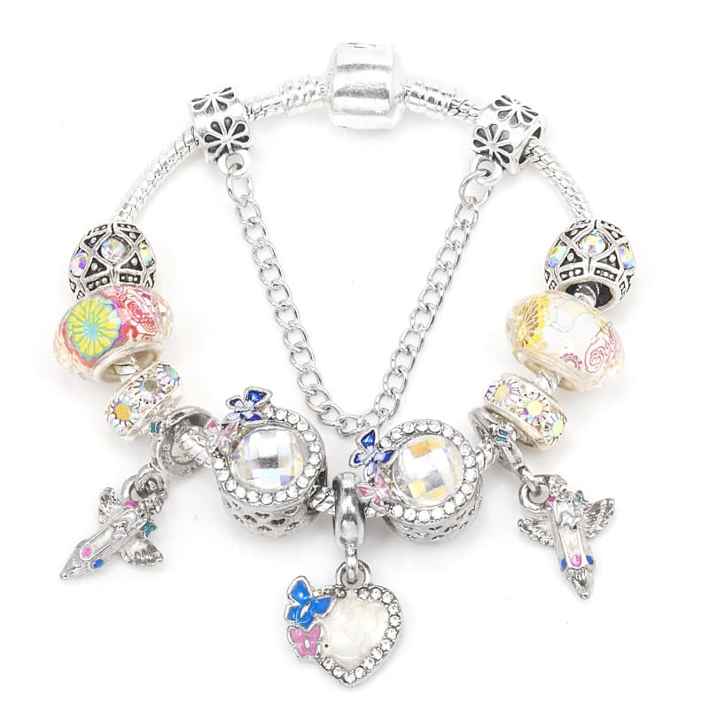 Charm Bracelets Fashion Exquisite Bracelets Pan's New DIY Colorful Love Crystal Diamond Beads
