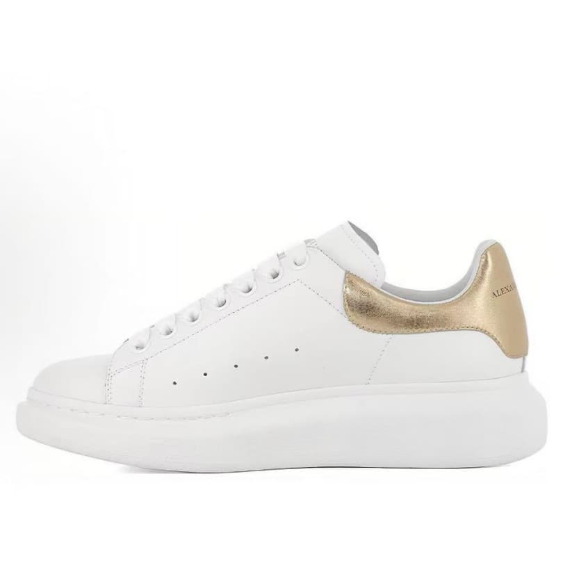 Baskets décontractées à semelle épaisse en cuir de vachette pleine fleur, chaussures à plateforme style McQueen, rehaussantes, tendance original