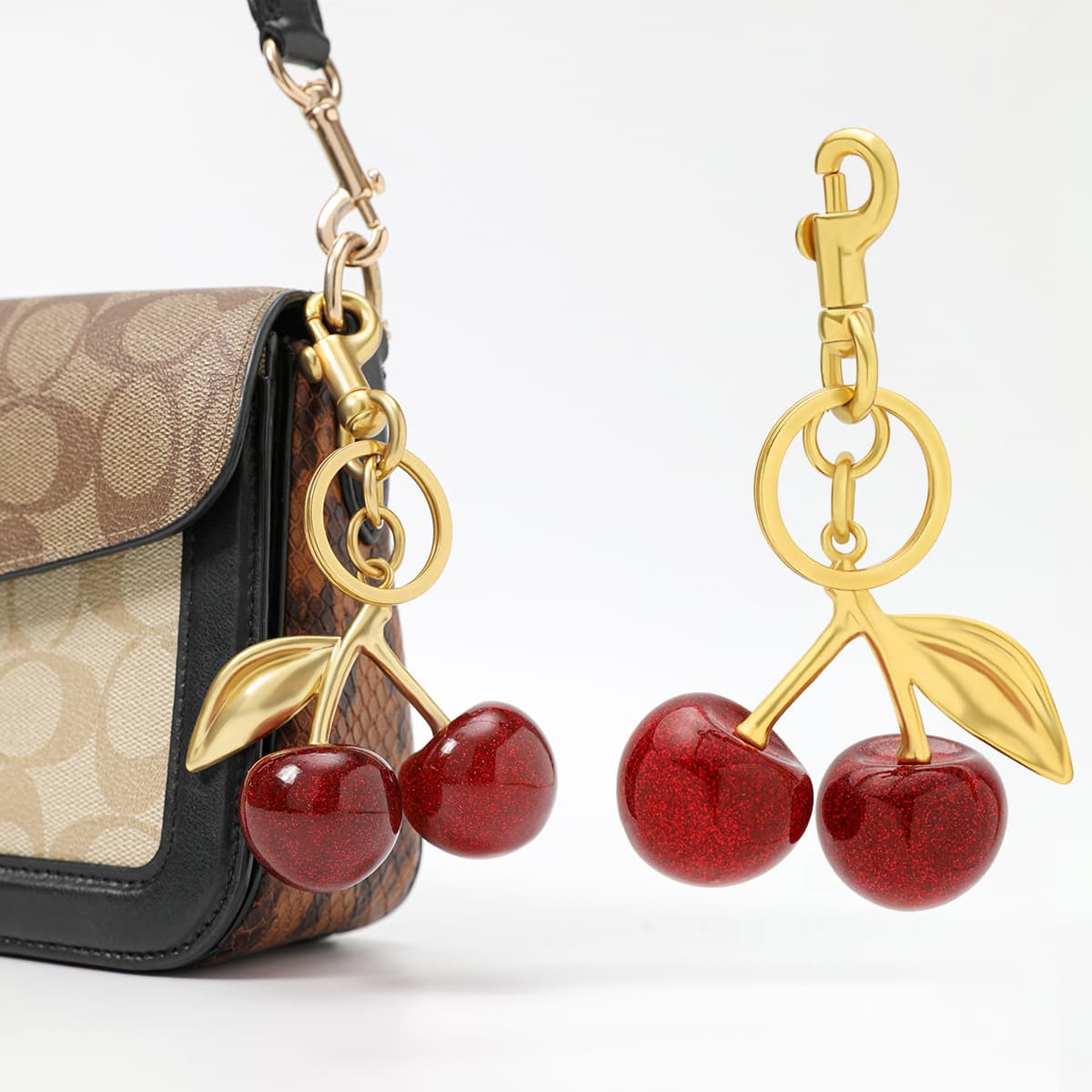 Fruit Bag Cherry Keychain Handbag Pendant Creative Women's Gift Car Decoration