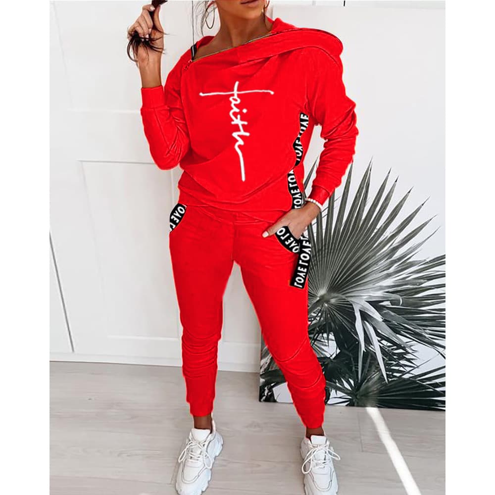 Women's Clothing Fashion Casual Street Hooded Sports Suit