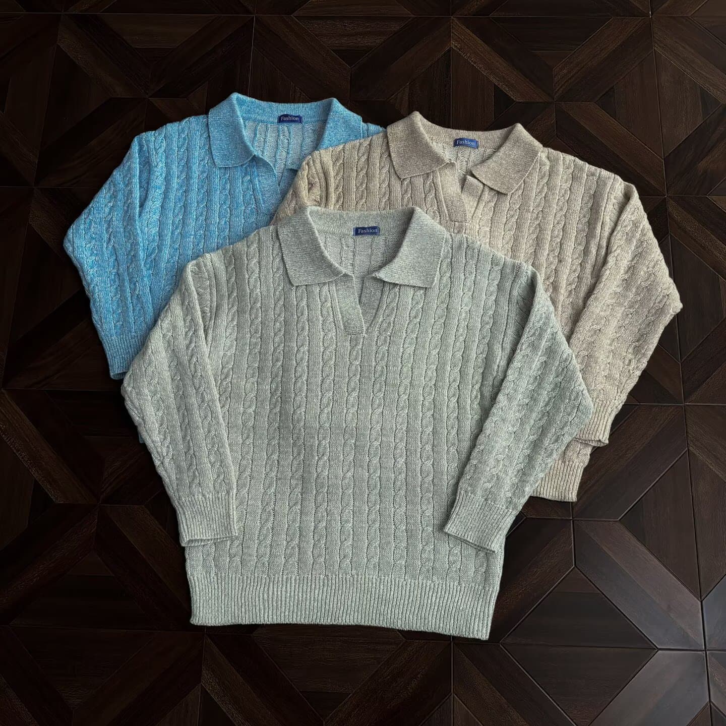 Classic Cable-Knit V-Neck Sweater – Timeless Preppy Style For Men (M-3XL, Gray/Blue/Beige, Cotton, Slim Fit, Minimalist Elegance)