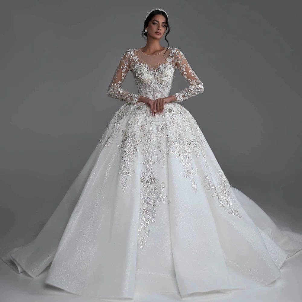 Women's Clothing Wedding Dress Summer New Bride One Shoulder Fashionable Sexy Slim Lace Wedding Dress Trailing Large Size