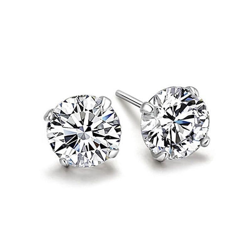 S925 Silver Zircon Straight Needle Super Flash High End Ear Care Cochlear Sleep Without Taking Off The Earrings Ear Bone Nails