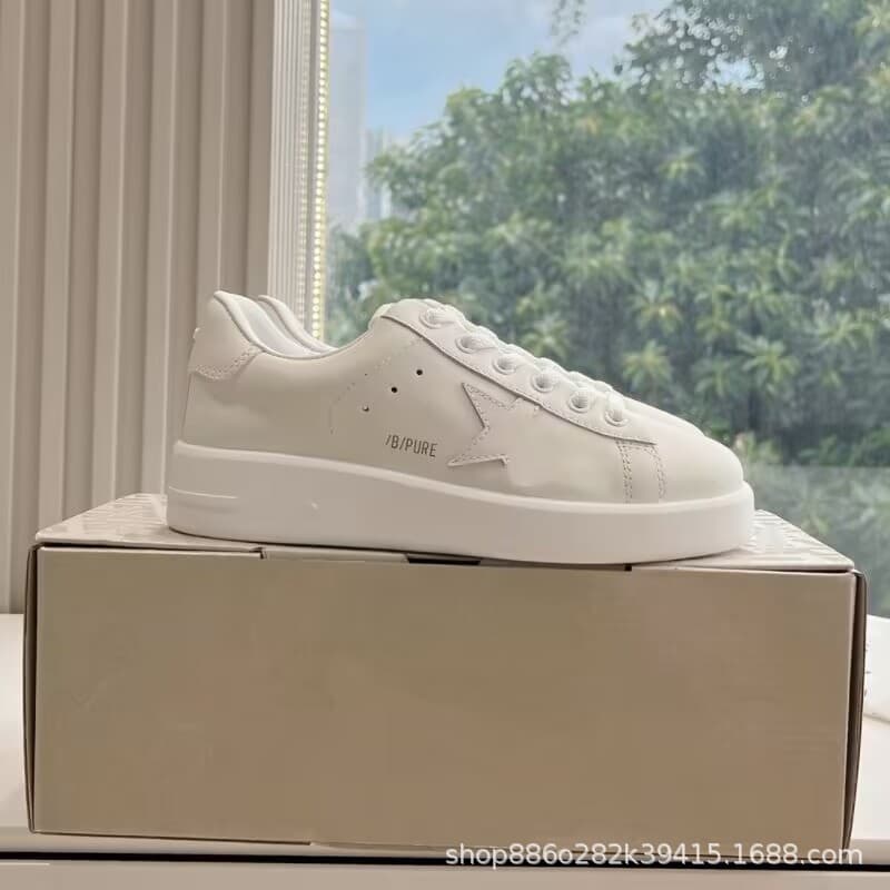Baskets plates unisexes blanches en cuir véritable, style coréen, chaussures décontractées et confortables