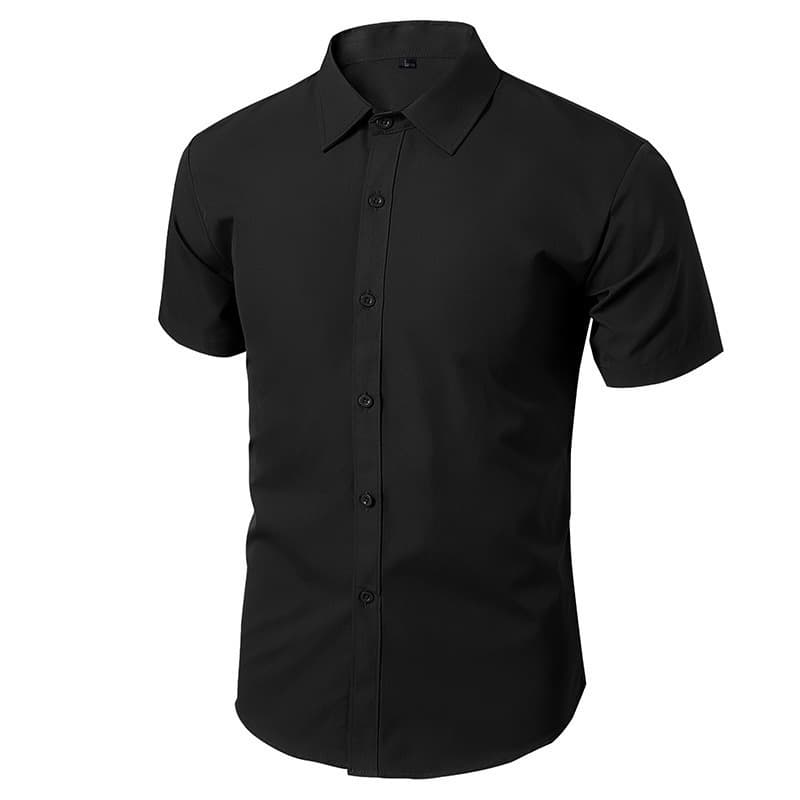 Chemise blanche à manches longues pour homme, sans repassage, coupe formelle, professionnelle, pour le travail, décontractée, blanche